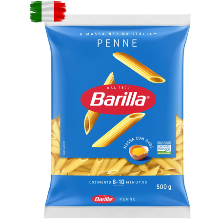 MASSA BARILLA C/OVOS PENNE 500G