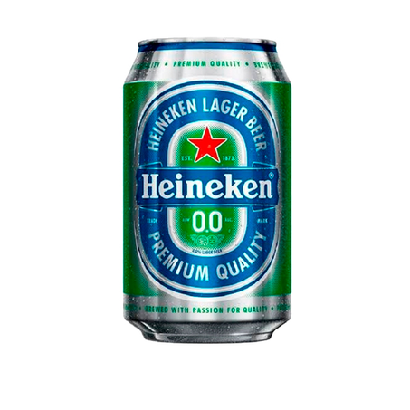 Cerveja Lager Heineken Premium  Puro Malte Sem Álcool Lata 350ml