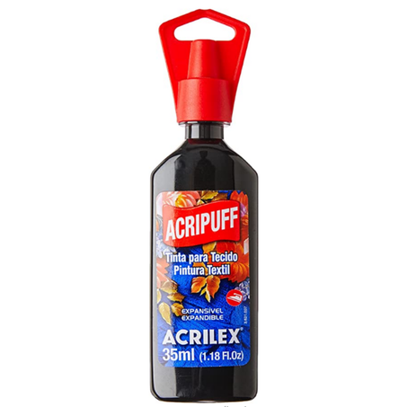 Escolar tinta acripuff acrilex preto 35ml
