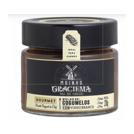 Molho de cogumelos com vinho branco graciema 230g