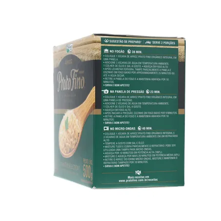 ARROZ PRATO FINO 500G ORGANICO 360-7