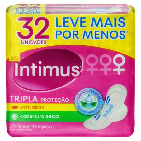 ABSORVENTE INTIMUS GEL C/ ABAS COB SECA 32UN