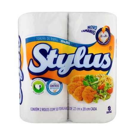 TOALHA PAPEL MAXIM STYLUS PC 2X50 FLS