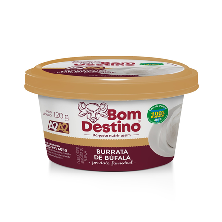Burrata bufala forneável bom destino 120g
