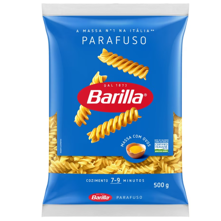 Massa com ovos parafuso barilla 500g