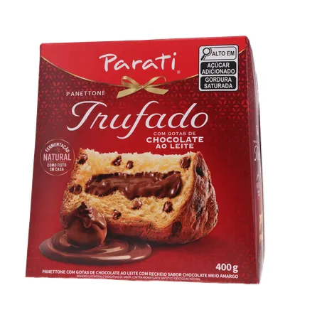 Panettone Parati Trufado com Gotas de Chocolate Ao Leite Caixa 400gr 360-19