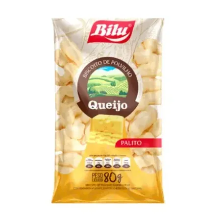 BISCOITO DE POLVILHO BILU PALITO QUEIJO 80G