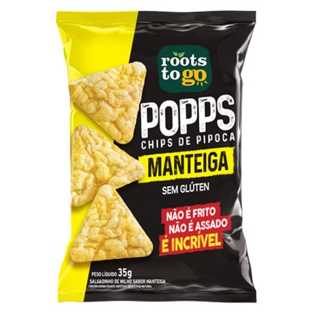 CHIPS PIPOCA POPPS ROOTS MANTEIGA 35G