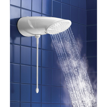 Ducha Top Jet Lorenzetti 127V - 5500W - Comando Eletrônico - Haste de Comando de 30cm - Resistência de Troca Rápida Tipo Refil