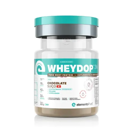 WHEYDOP 3W CHOCOLATE SUÍÇO 450G - ELEMENTO PURO