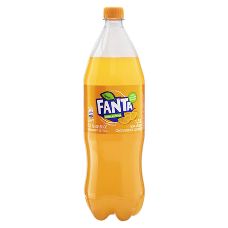 Refrigerante laranja fanta garrafa