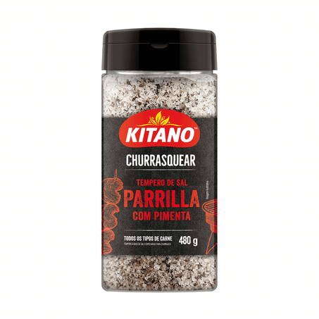 Tempero kitano 480gr sal parrila c/pimenta
