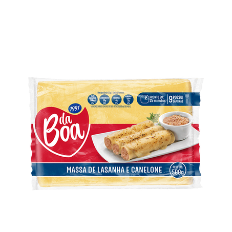 Massa da boa lasanha com canelote pacote 500g