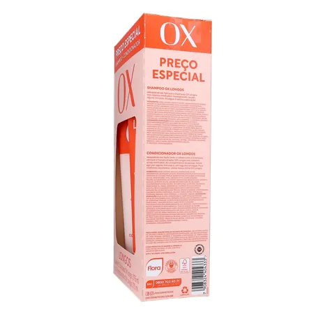 Kit Shampoo com 375Ml  Condicionador com 170Ml Ox Longos 360-7