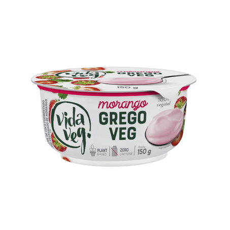 Iogurte vida veg grego morango 150gr