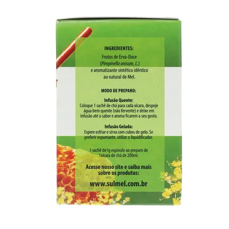 Cha sulmel erva doce mel 10g 360-1