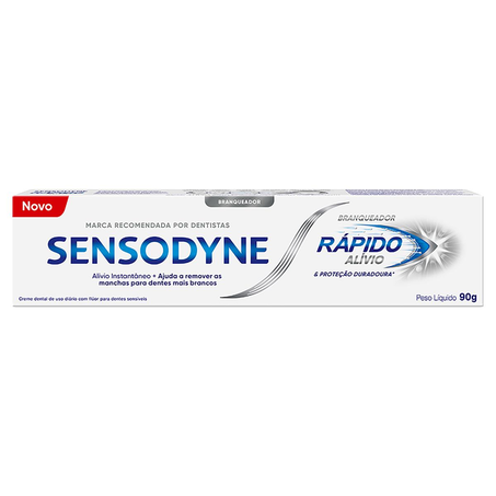 Creme Dental Sensodyne 90g - Branqueador - Rápido Alívio