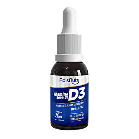 VITAMINA D3 2000 UI 20ML GOTAS - APISNUTRI