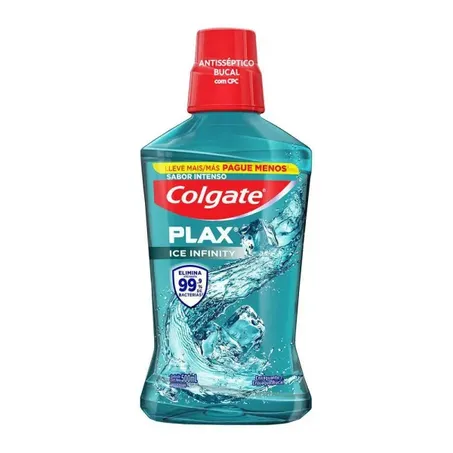 Enxaguante Bucal Antisséptico Colgate Plax Ice Infinity Frasco 500ml