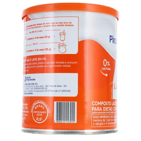 Composto lacteo piracanjuba zero 380g 360-28