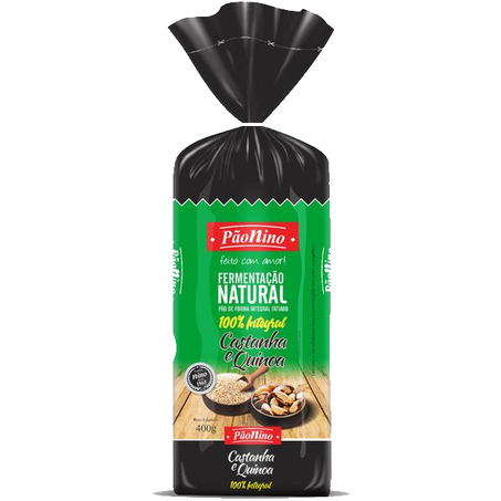 Pao Nino Integral 100% 400g Castanha e Quinoa