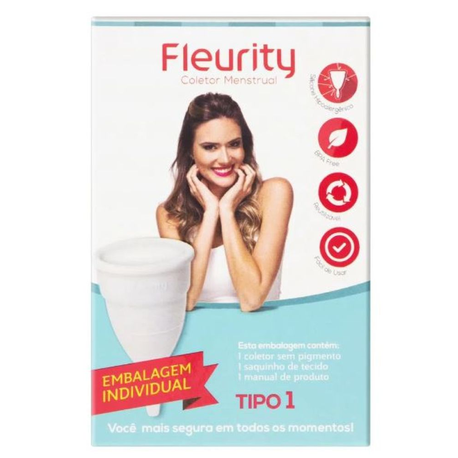 Coletor Menstrual Fleurity Tipo 1 Incolor