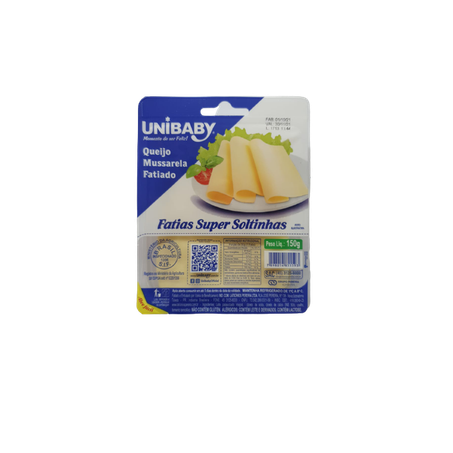 MUSSARELA FATIADA UNIBABY 150G