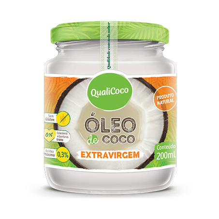 Óleo de coco qualicoco extra virgem 200ml