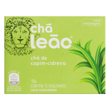 Chá Leão Ervas Capim Cidreira Caixa 15G
