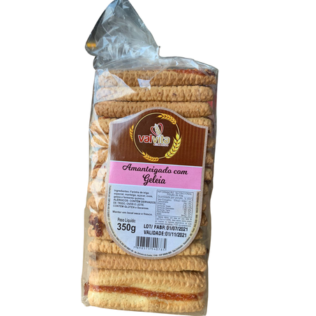 Biscoito amanteigado valvita 350g c/geleia