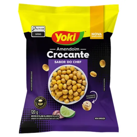 AMENDOIM YOKI APERITIVO CROCANTE SABOR CHEF 120G