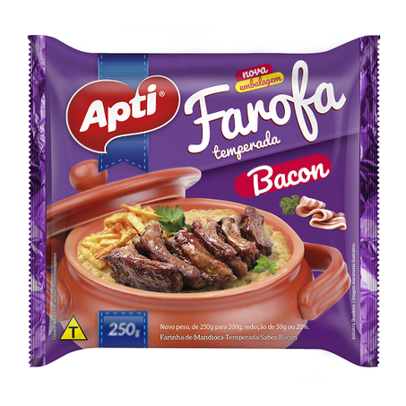 Farofa temperada com bacon apti 200g