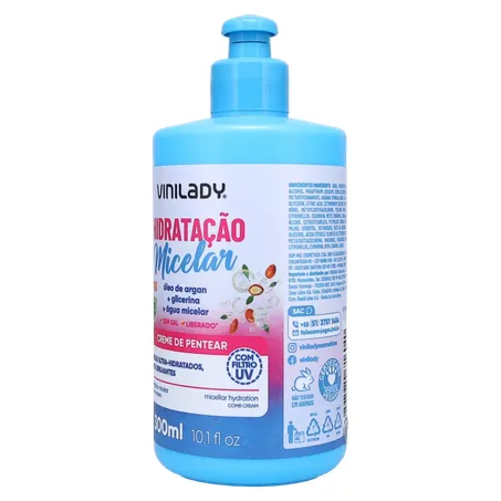 Creme de Pentear Vinilady Hidratação Micelar Frasco 300ml 360-4