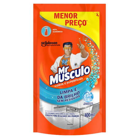 Limpa Vidro Mr. Músculo 400ml - Sachê