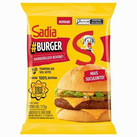Hambúrguer Sadia Burguer Bovino 113g