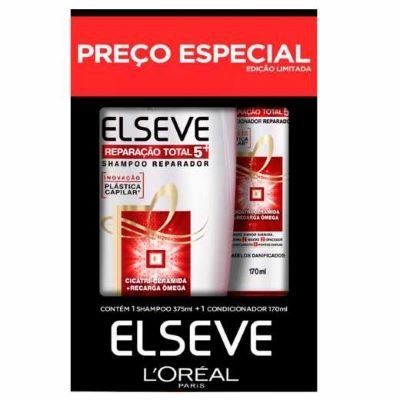 Kit shampoo+ condicionador reparação total 12 elseve 545ml