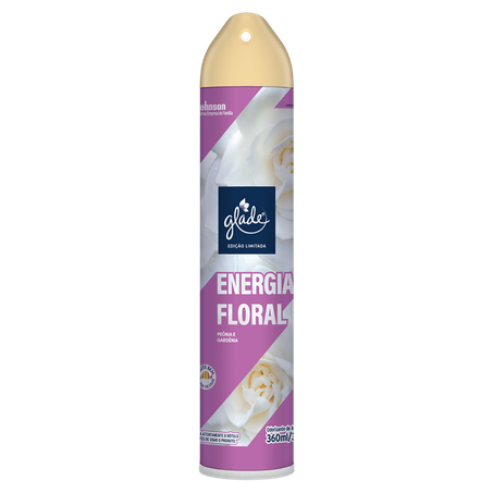 Odorizador de Ambientes Aerossol Energia Floral Glade Spray 360ml Edição Limitada