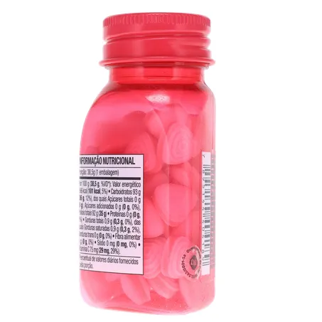 Bala mentos kiss sour sem açúcar morango 38g 360-17