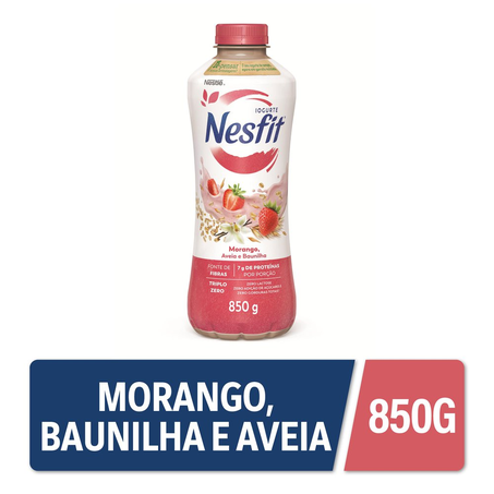 Iogurte Nesfit Sabor Morango, Baunilha E Aveia Nestlé 850G