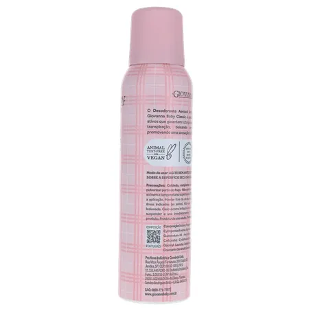 Desodorante giovanna baby classic feminino aerossol 150ml 360-12