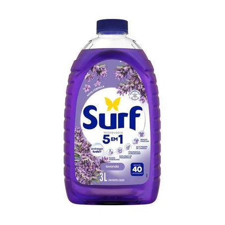 Lava Roupas Líquido Surf 5 em 1 Lavanda Galão 3lt