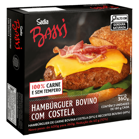 Hambúrguer costela bassi 360g