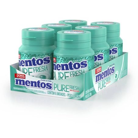 Bala mentos pure fresh green garrafa 56g