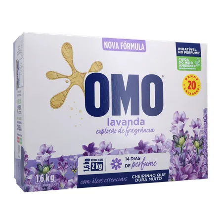 Lava Roupas em Pó Omo Lavanda 1,6Kg 360-34