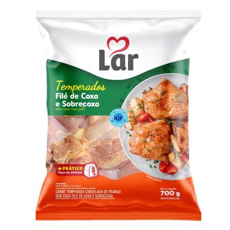 Filé de Coxas e Sobrecoxas Lar Temperados 700g