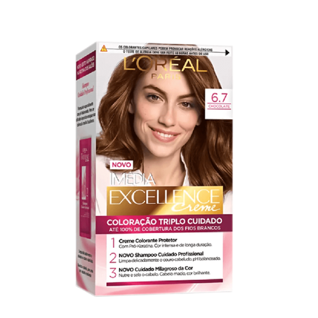 Tintura Para Cabelo L'oréal Imédia Excellence Chocolate Puro 6.7