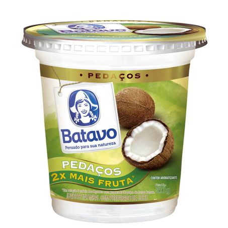 IOGURTE BATAVO PED FRUT INTEGRAL COCO 500G