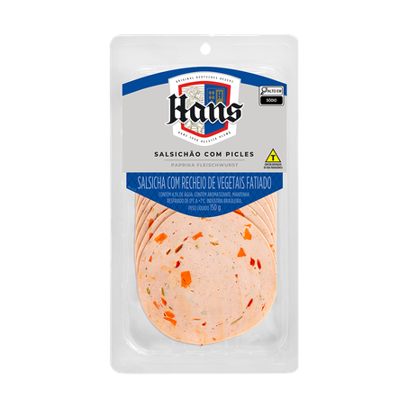 Salsichao Hans 150g Fatiado Com Picles