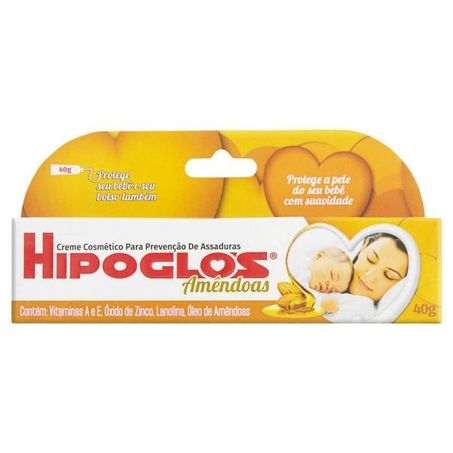 Creme para assaduras hipoglos amêndoas caixa 40g