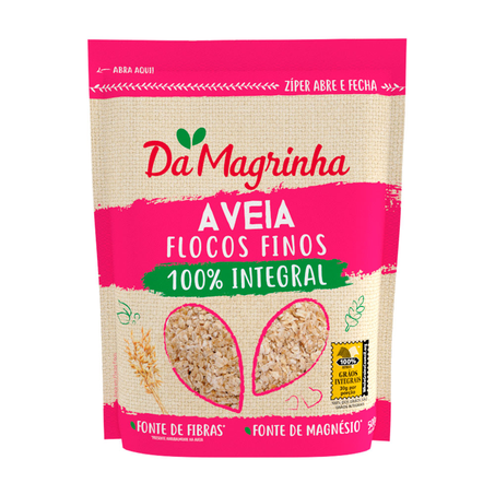 Aveia Integral da Magrinha Flocos Finos Pacote 500G